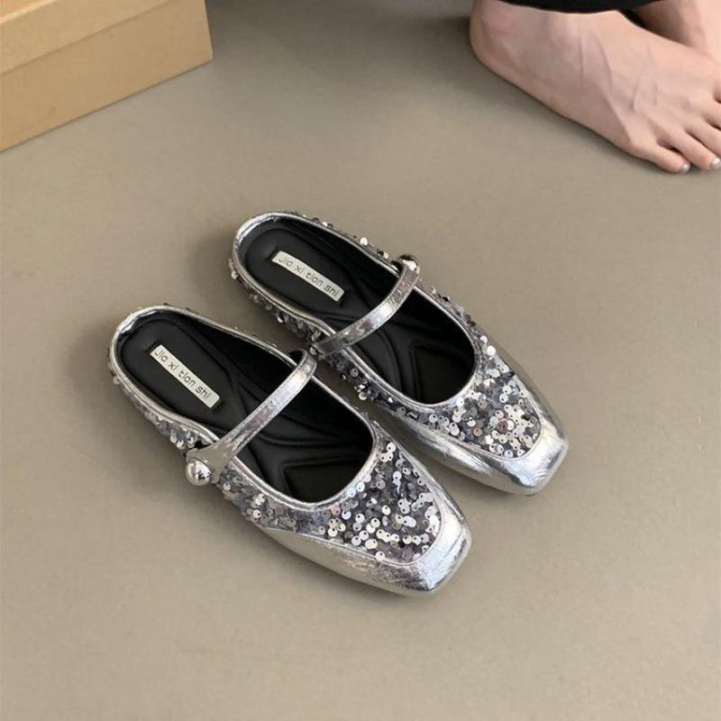 Модные плоские сандалии с мягкой подошвой, женские уличные туфли на плоской подошве на весну и лето, новые корейские мюли, женские сандалии, женские шлепанцы