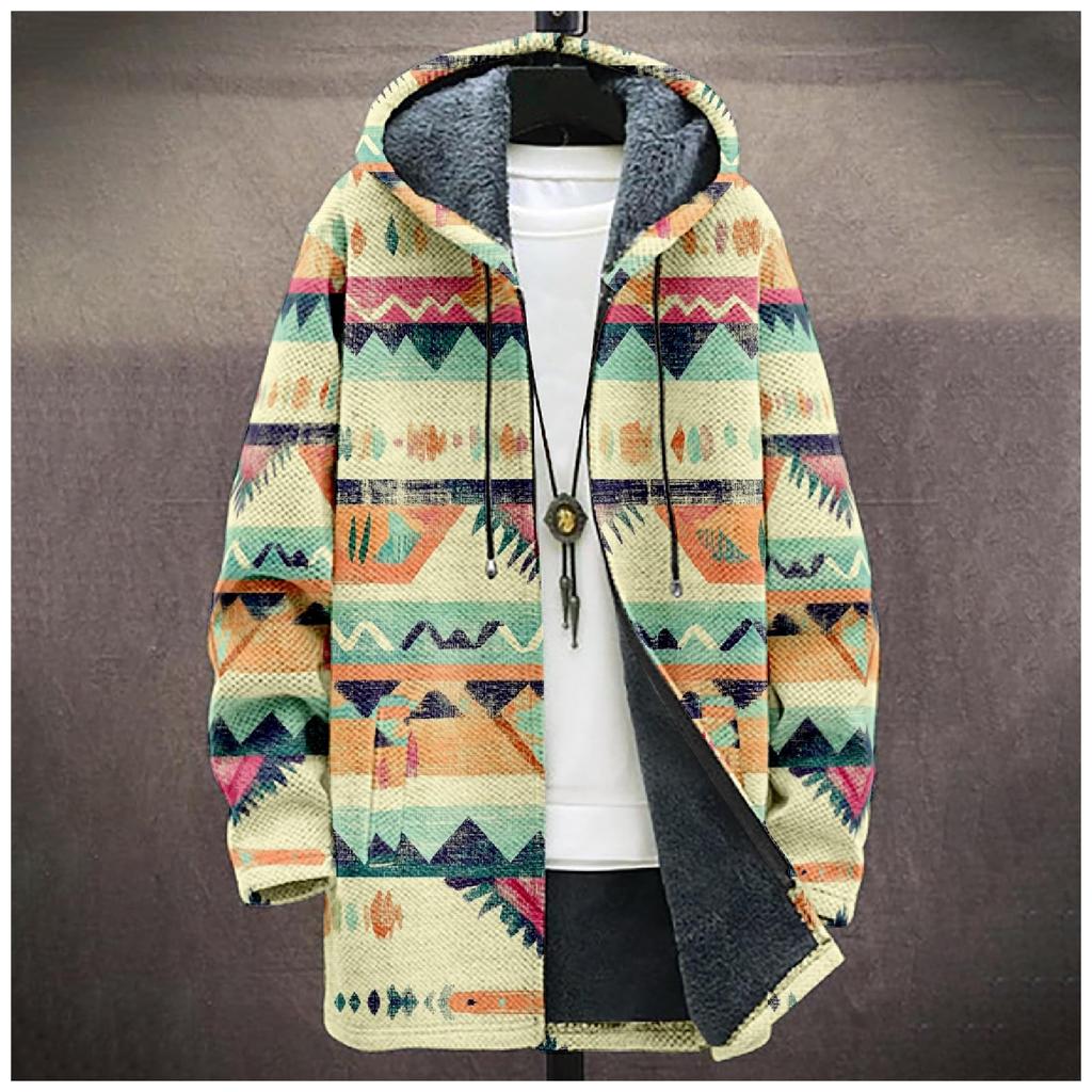 Men's Thick Zipper Pocket Jacket with Pockets Inserted Into Cotton Jacket