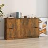 VidaXL Buffets 3 Pcs, Side Cabinets with Storage, Living Room Furniture, Modern, Smoked Oak Wood 3115849