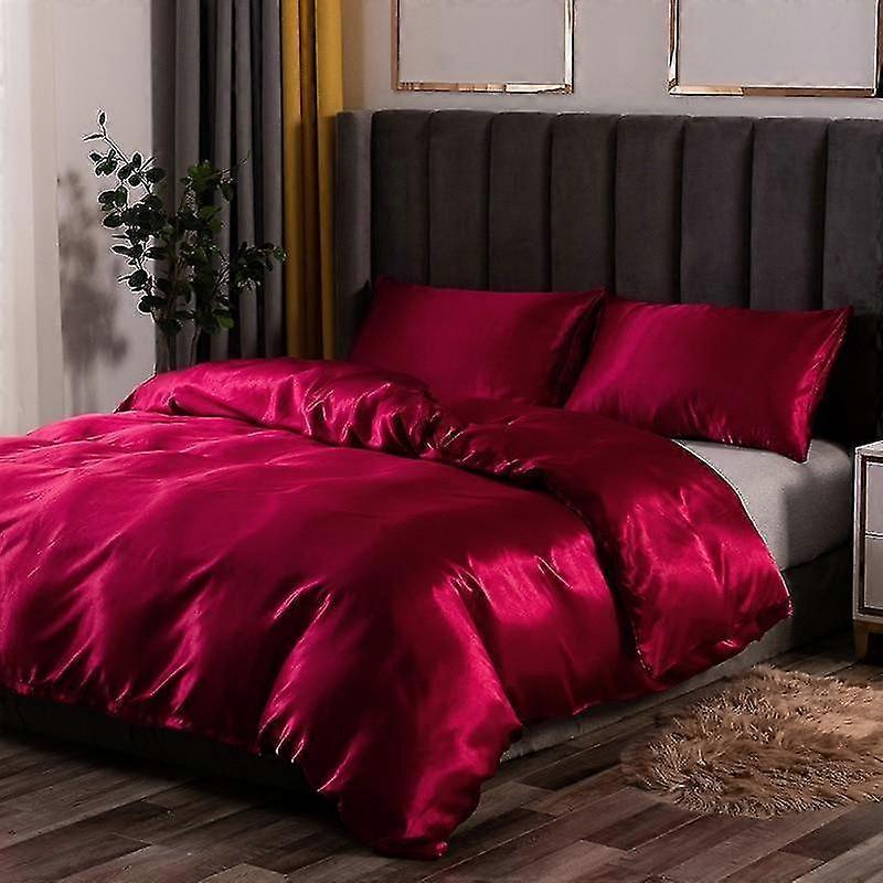 Luxury Satin Bed Sheets Imitation Silk Bedding Set Soft Duvet Cover Queen King Linens Pillowcases for Home Textile 2025