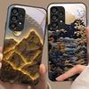 Jubao Basin Water Чехол из закаленного стекла для Samsung Galaxy S10 20 Plus 21 FE 22 23 24 FE 25 Ultra Черный Жесткий Чехол