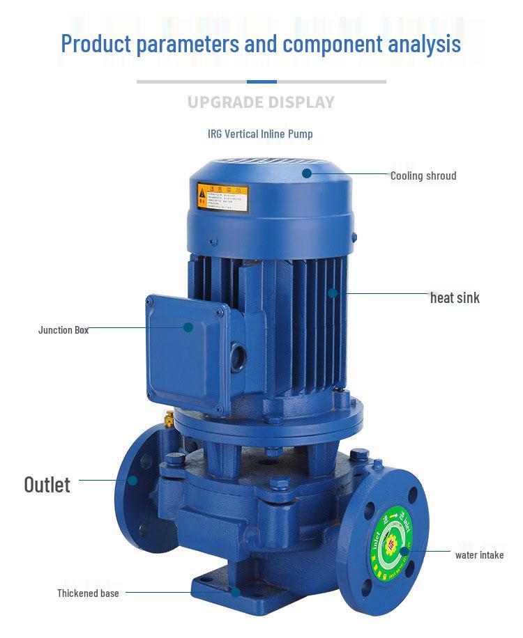 ISW Industrial High-Pressure Horizontal Centrifugal Pipeline Pump for Hot Water Circulation - Three-Phase Booster Boiler Pump