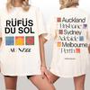 Даты тура Rufus Du Sol 2025 Футболка с вдохновляющим мировым туром Вдох-Выдох
