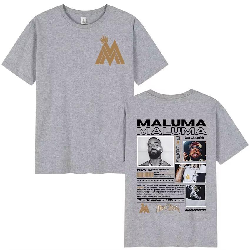Rapper MALUMA Tour 2026 Graphic T Shirt Unisexs Women Retro Fashion Short Sleeve Tshirt Unisex Hip Hop Oversized Tshirts Streetwear