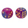 10x Six Sided D6 Dice Dotted For Props Purple Blue