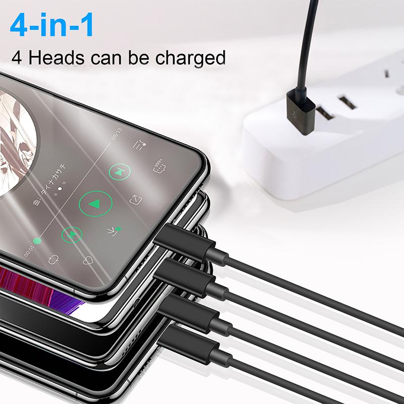 Type-C 1 до 4 портов Type C USB C на USB Y-разветвитель, многофункциональный кабель для зарядки и передачи данных, шнур для смартфона, планшета