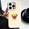Чехол для мобильного телефона Bow Minnie Apple 16promax Подходит для IPhone15plus Противоударный 14 Кожаный узор 13mini