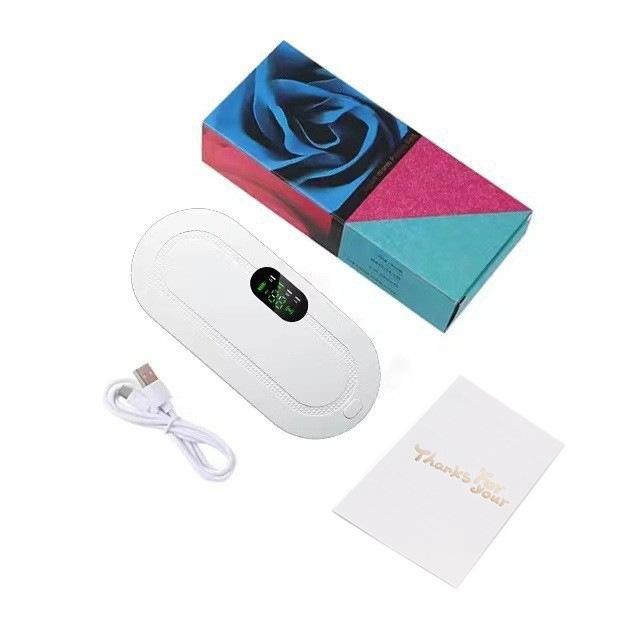 Heated Menstrual Pain Relief Belt – Wireless Heating Pad with Digital Display & Vibration Massage, Rechargeable Period Cramp Reliever for Women
