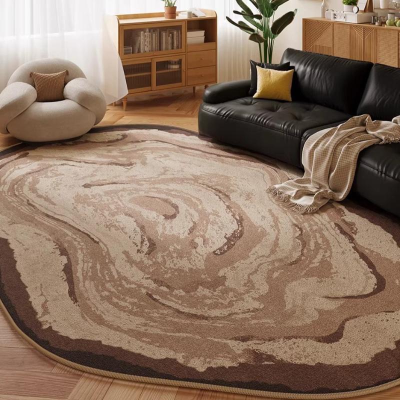 Retro Style Living Room Decoration Carpets Light Luxury Rugs for Bedroom Irregular Shape Lounge Rug Soft Home Thicken Floor Mat