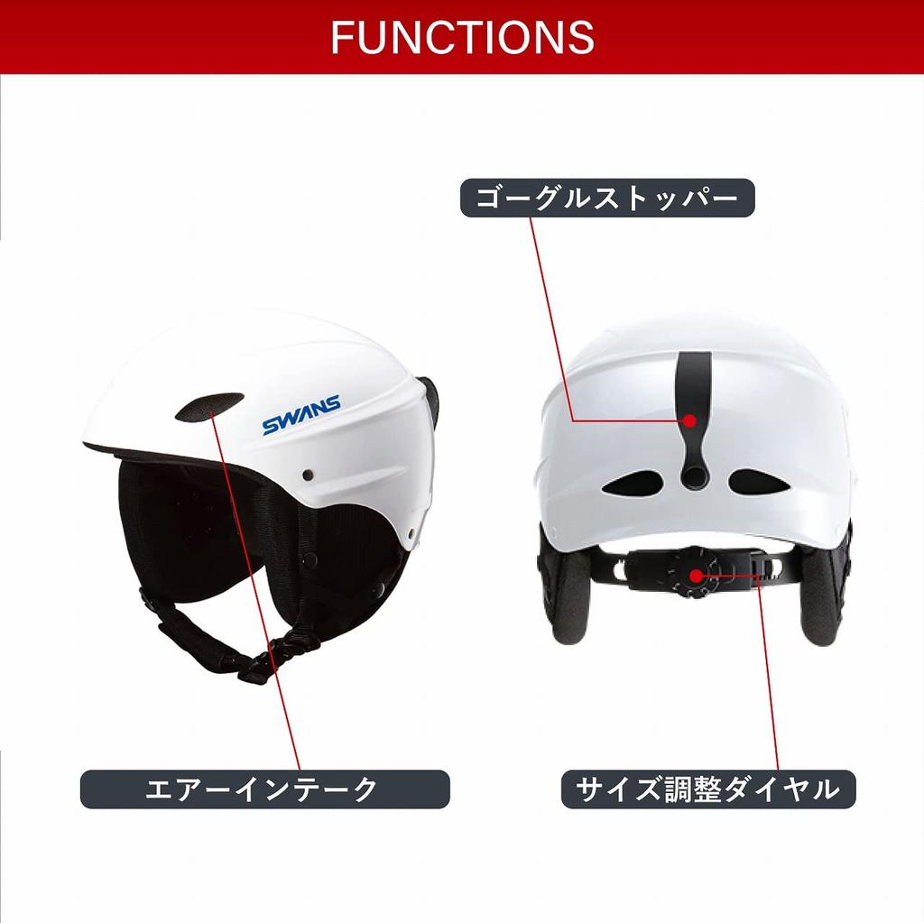 SWANS Ski Snowboard Helmet for Adults P1 GMR Gunmetal L Size H-451R (58cm-64cm)