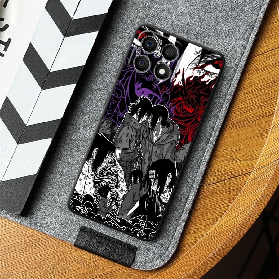 Case for Honor X5b 200 400 Lite X7 X9a X8 X6 90 Magic5Lite 70 8X Black Soft Phone Cover Anime Man Itachi