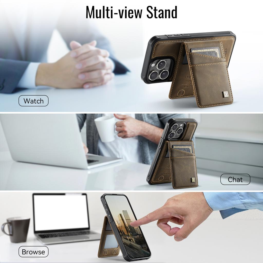 Для iPhone 12 Pro Max 6,7 дюйма Чехол AUTSPACE A12 Кожаный чехол для телефона со съемным отделением для карт