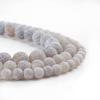 6 8 10 Mm Natural Stone Matte Onyx Beads For Jewelry Making Frost Cracked White Agates Beads 15inche