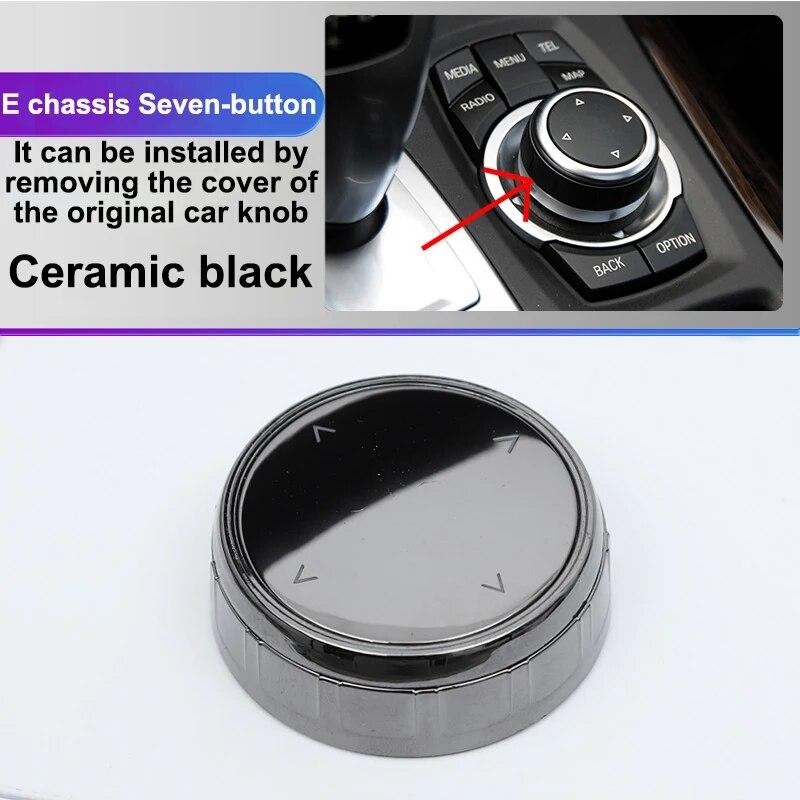 Car Multimedia Button Cover Ceramic Knob Frame Trim for BMW 3 5 Series E90 F10 F20 F30 E Chassis CIC NBT EVO System Accessories