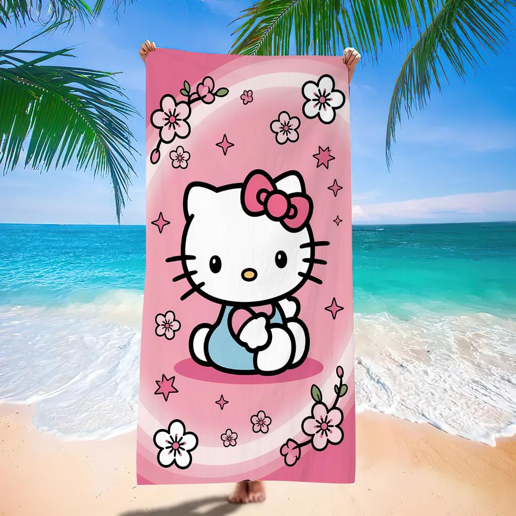 Cute Cartoon Printed Microfiber Beach Towel Quick Dry Soft Absorbent Bath Towel For Seaside