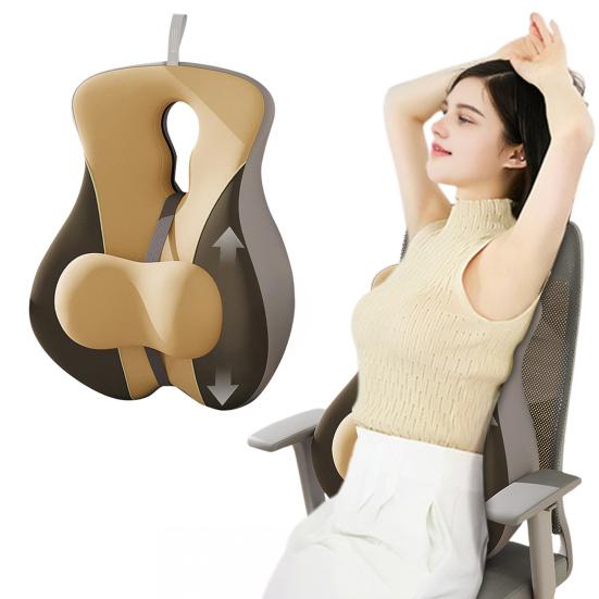 Подушка для облегчения боли в спине, Подушка с эффектом памяти для поясничной поддержки, Подушка для поддержки спины стула с регулируемым ползунком для офисных работников, компьютерных геймеров