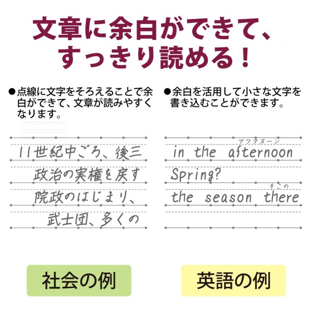 KOKUYO Примечание: Примечание к кампусу. Пунктирная линия свободных искусств. (A+круглый 7,7 мм) 5 цветов, упаковка B5 No-F3CAMNX5