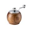Hand Cranked Wooden Ball Grinder, Multi-Purpose Black Pepper Powder Salt Barbecue Spice Mini Grinder, Suitable For Kitchen Tools