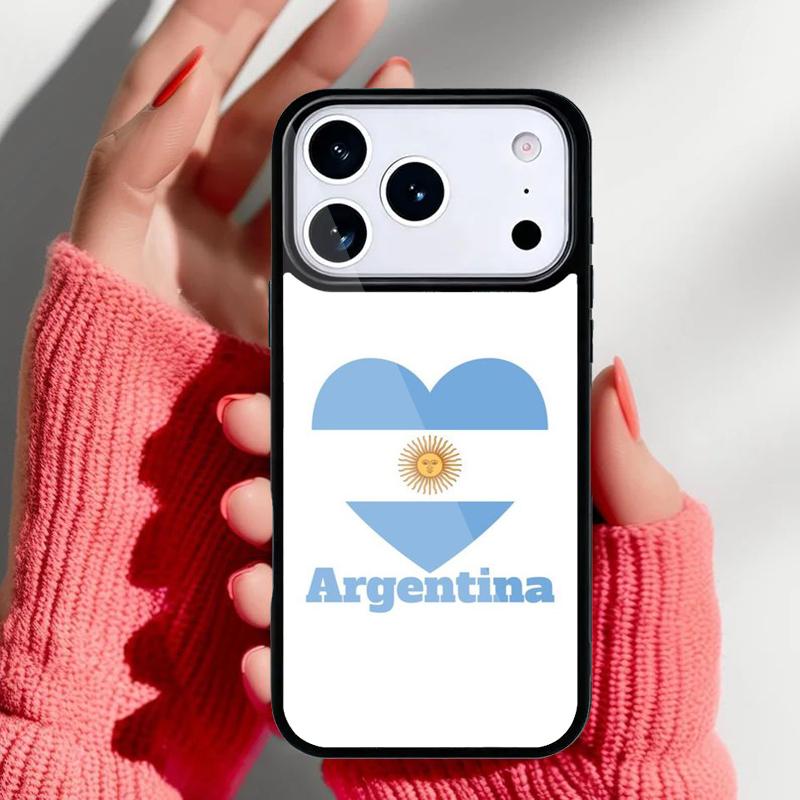 Argentina Flag Phone Case for iPhone 17 16 15 14 13 Pro Max Back Cover for 12 11 Pro Coque