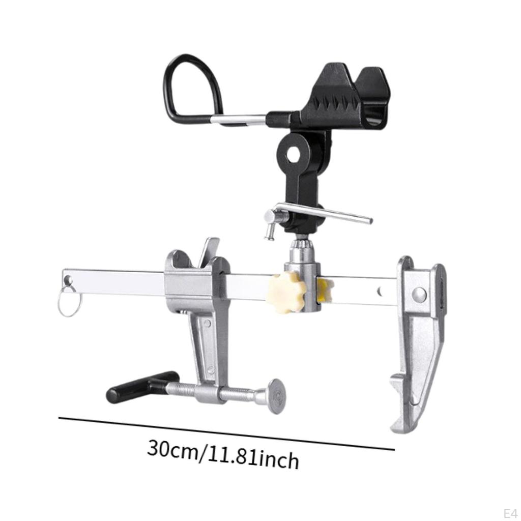 Boat Rod Rest Fishing Holder Adjustable Practical Lightweight Clamp On Type Bridge Railing
