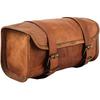 Vintage Leather Motorcycle Saddlebag: Brown Pannier Tool Bag