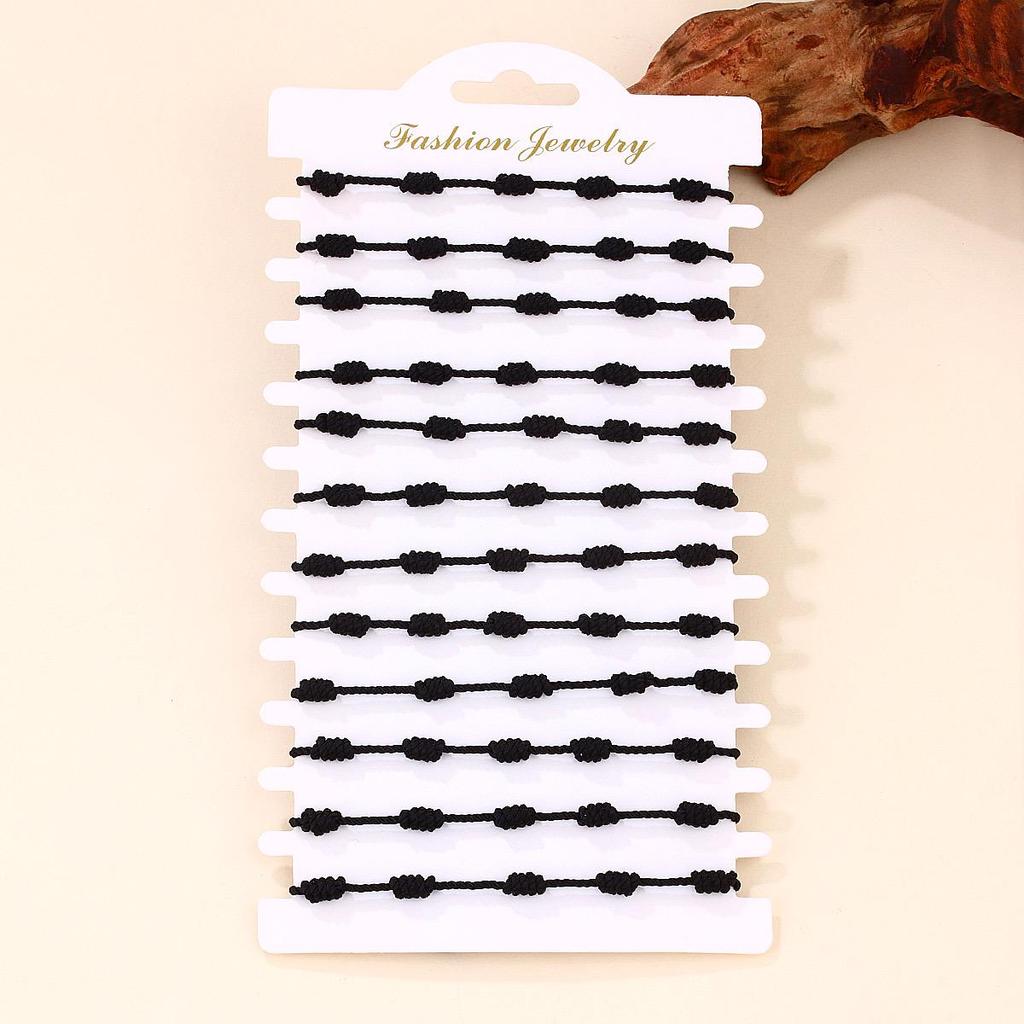 Набор браслетов из красной нити с синим сглазом - Ручная работа, плетеный дизайн