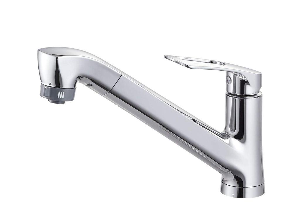 SANEI Spray Mixer Shower Spray Cold Climate Specification Single-Hole Tap, Water-Saving, Pull-Out Head, Shower/Straight Switch, K87121EJK-13