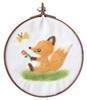 Hamanaka Wool Kit Handmade Frame Decorative Wool Embroidery Kit - Fox and Butterfly H441-567