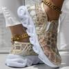 Summer Breathable, Perforated Mesh White Sneakers, Casual Boots, High-heeled, Comfortable, and Cake-soled Women's Shoes