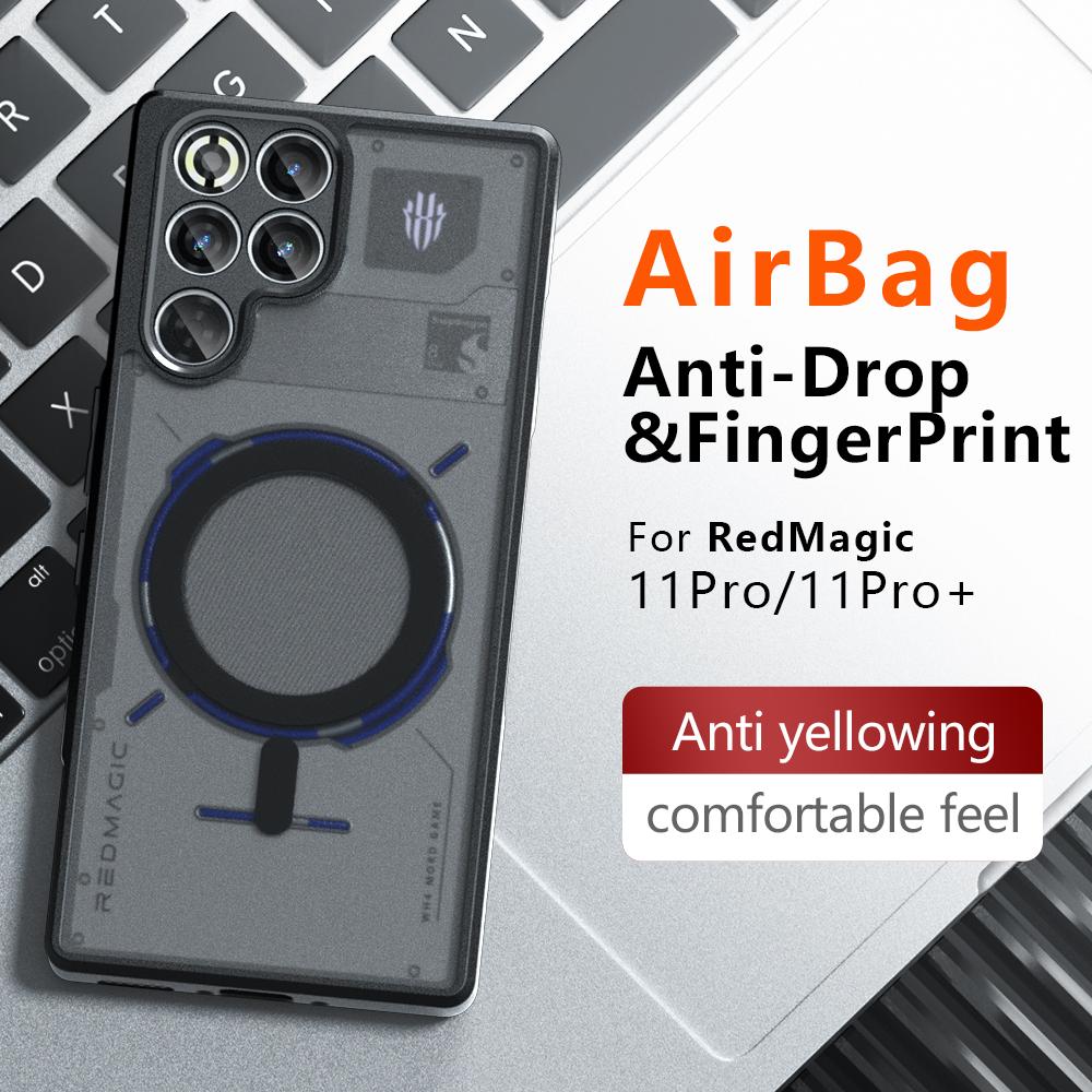 Для Magsafe Магнитный Чехол для Беспроводной Зарядки Для ZTE Nubia Red Magic 11 Pro Plus RedMagic11 Pro+ 5G Ударопрочная Задняя Крышка Чехол