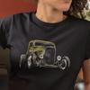 Маленький Deuce Coupe Желтый 32 Ford Hot Rod Унисекс Хлопковая Футболка - Уличный Род 1930-х