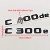 New 3D ABS Chrome Black Car Styling  C300e C300de Badge Rear Trunk Emblem Sticker Decals For Mercedes Benz C300e C300de W206