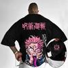 Мужские футболки Jujutsu Kaisen Аниме Принт Футболки Мужские Злодей Рёмен Сукуна HIP HOP Уличная Хлопковая Рубашка Для Мужчин Женщин Летние Топы Одежда