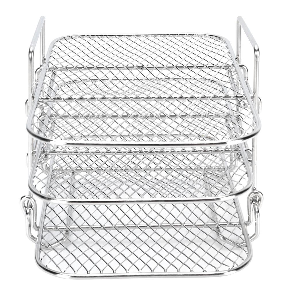 Трехуровневая решетка для фритюрницы из нержавеющей стали 304, решетка для дегидратора, многоуровневая решетка для гриля, можно мыть в посудомоечной машине