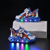 Светящиеся кожаные детские кроссовки для бега с мультяшным дизайном для мальчиков - Весенне-осенний стиль 025