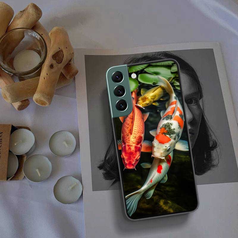 High End Ornamental Fish and Koi Carp Phone Case For Samsung Galaxy S22 S25 Ultra S21 S10 Plus S26 Edge S20 S23 S24 FE Cover