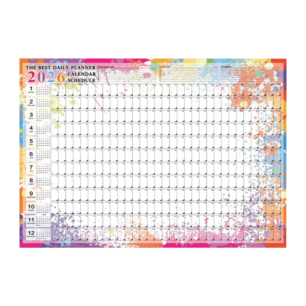 Круглогодичный настольный календарь-планер на английском языке, настольный и настенный календарь, креативный и минималистичный планер