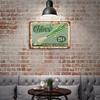 1 Pack Rustic Retro Metal Signage Décor, Weathered Old Finish, Indoor Plate for Bar Café Restaurant Home Kitchen Office or Shop Walls