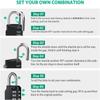 Zinc Alloy Combination Lock 4 Digit Suitcase Lock Creative Padlock with Combination  Outdoor