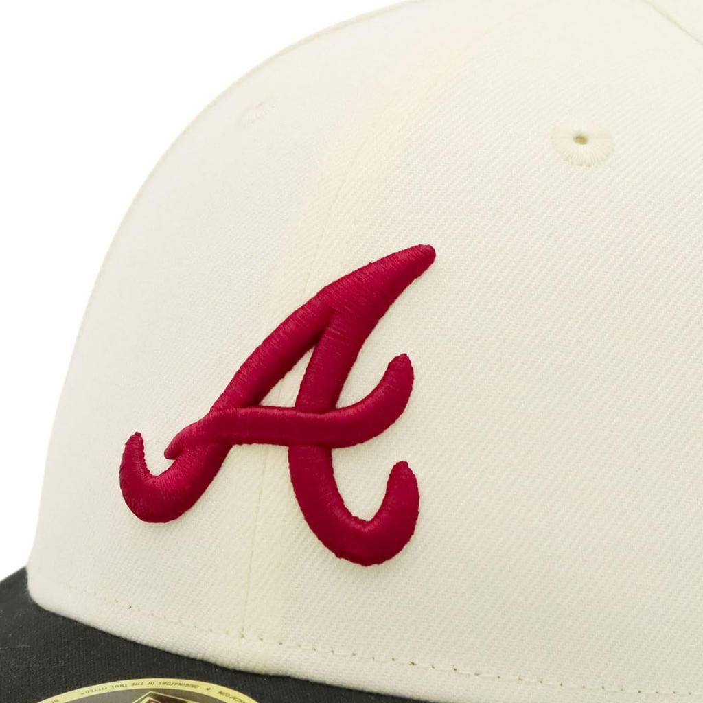 Кепка New Era LP 59FIFTY MLB Atlanta Braves ATL Белая с боковой Эксклюзивная и Также стильная уличная кепка с низким профилем и боковой Идеальная