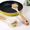 Kitchen Cleaning Brush Natural Wooden Handle Cleaning Brush Dishwashing Brush Cast Iron Frying Pan Brush