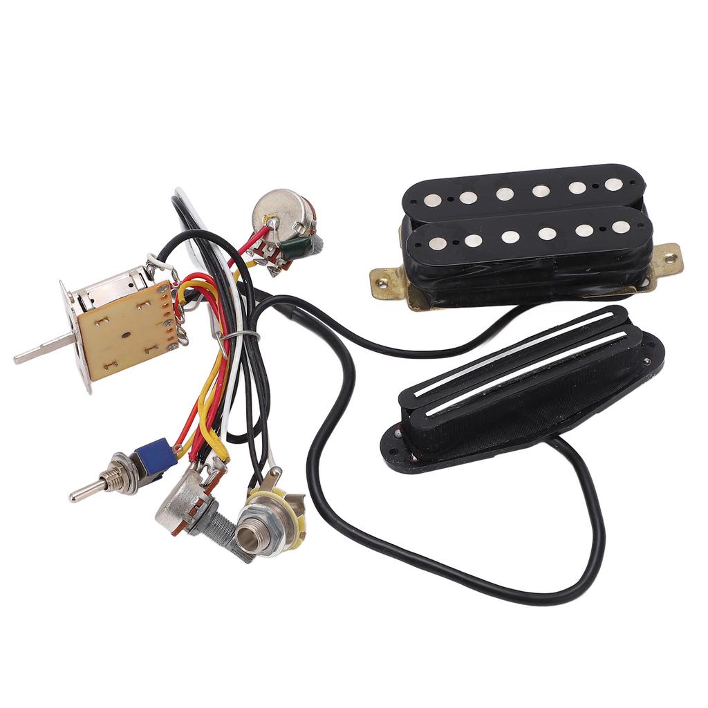 Guitar Wiring Harness Double Rail Double Coil Pickup Prewired Wiring Kit Instrument Accessories
