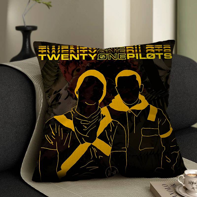 Twenty One Pilot Decorative Room Aesthetics Pillow Case Home Decor Bedroom Sofa Bed Couch Pillow Cover 45X45