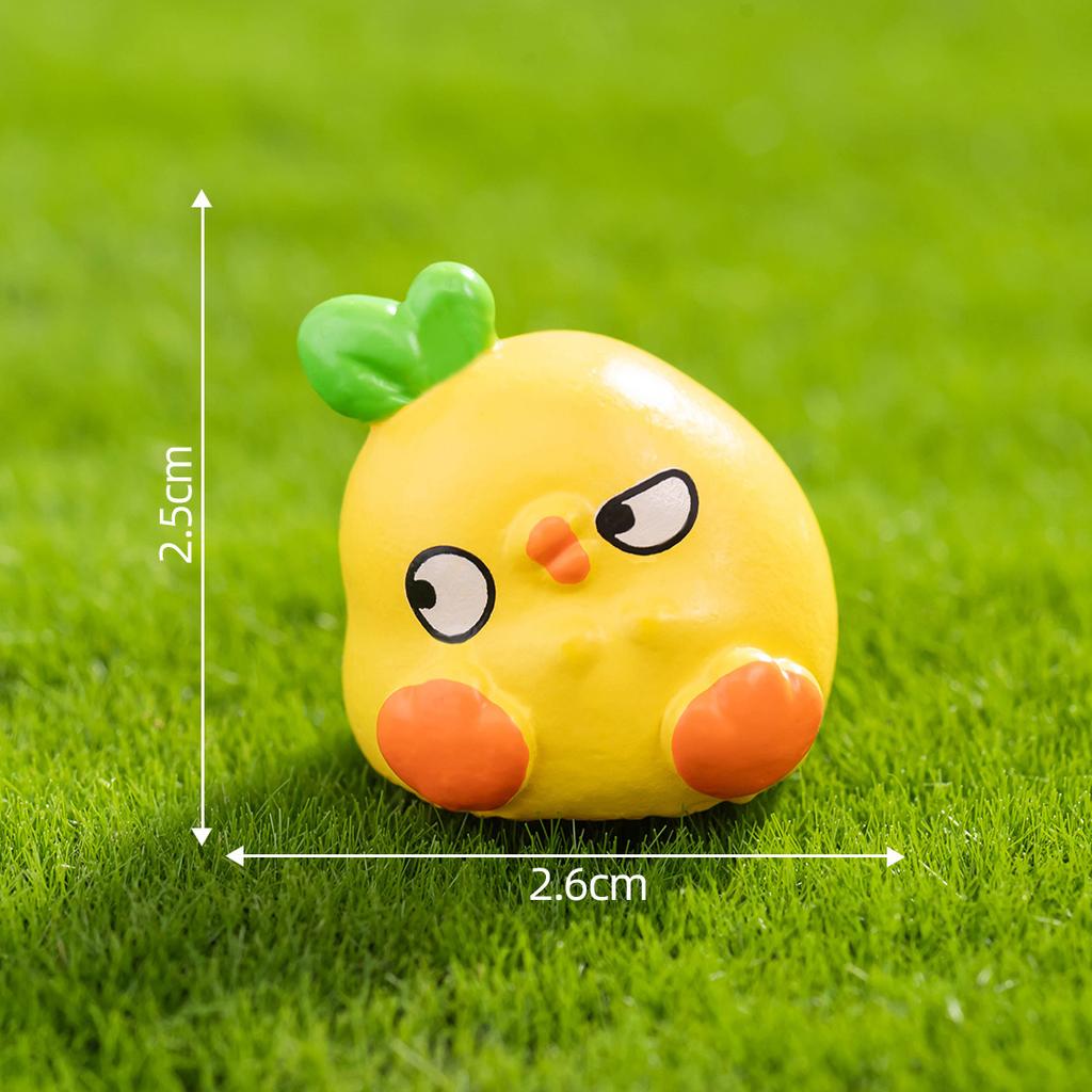 Микропейзаж мультфильм милый овощ курица животное фигурка сделай сам курица украшения аксессуары настольный автомобиль смоляное украшение
