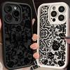 Чехол для iPhone 17 Pro Max Air 17e 12 Pro 15 Plus 11 13 16 14 Чехол для телефона Черное Кружево Крутой