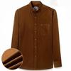 Осенне-зимняя хлопковая мужская вельветовая повседневная рубашка с длинными рукавами