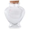 Empty Mini Glass Heart-Shaped Bottles with Cork Stoppers Small Glass Bottles Jars for DIY Art Crafts Decoration Party Supplies