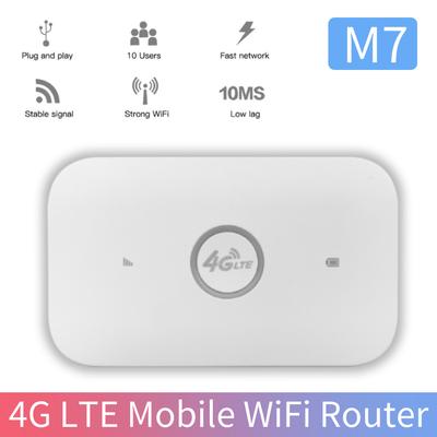 M7 4G LTE Портативная точка доступа WiFi 2100 мАч 150 Мбит/с Беспроводной интернет-маршрутизатор со слотом для SIM-карты Модем-маршрутизатор Поддержка 8–10 пользователей