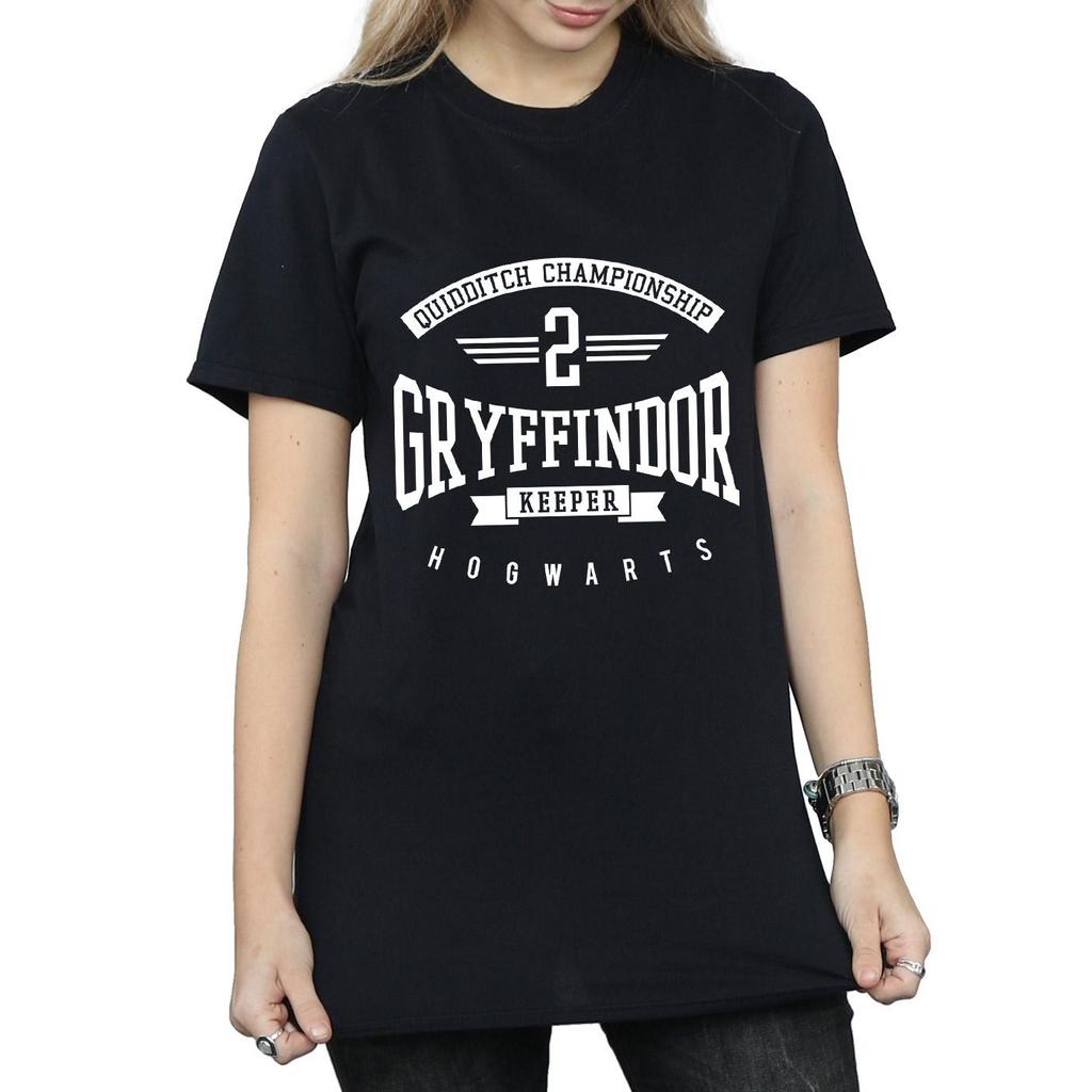 Harry Potter Womens/Ladies Gryffindor Keeper Cotton Boyfriend T-Shirt