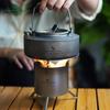 Portable Titanium Mini Wood Burning Stove Camping Hiking Backpacking Alcohol Fuel Compatible Foldable Detachable
